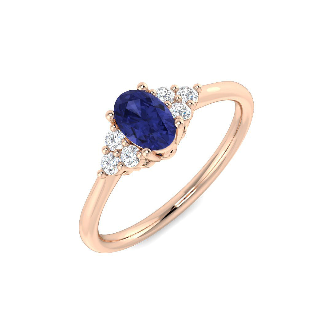 7 Stone Diamond Ring 0.69ct – SR6203~TZ – 18k Rose Gold