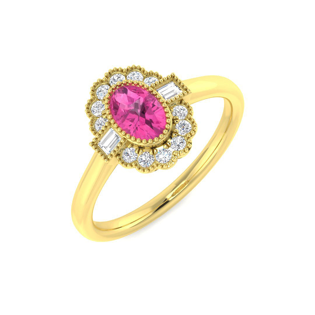 Vintage Diamond Ring 0.74ct – SR7492~PS – 18k Yellow Gold