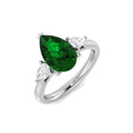 Emerald Diamond Ring 2.57ct – SR447~EM – 18k White Gold
