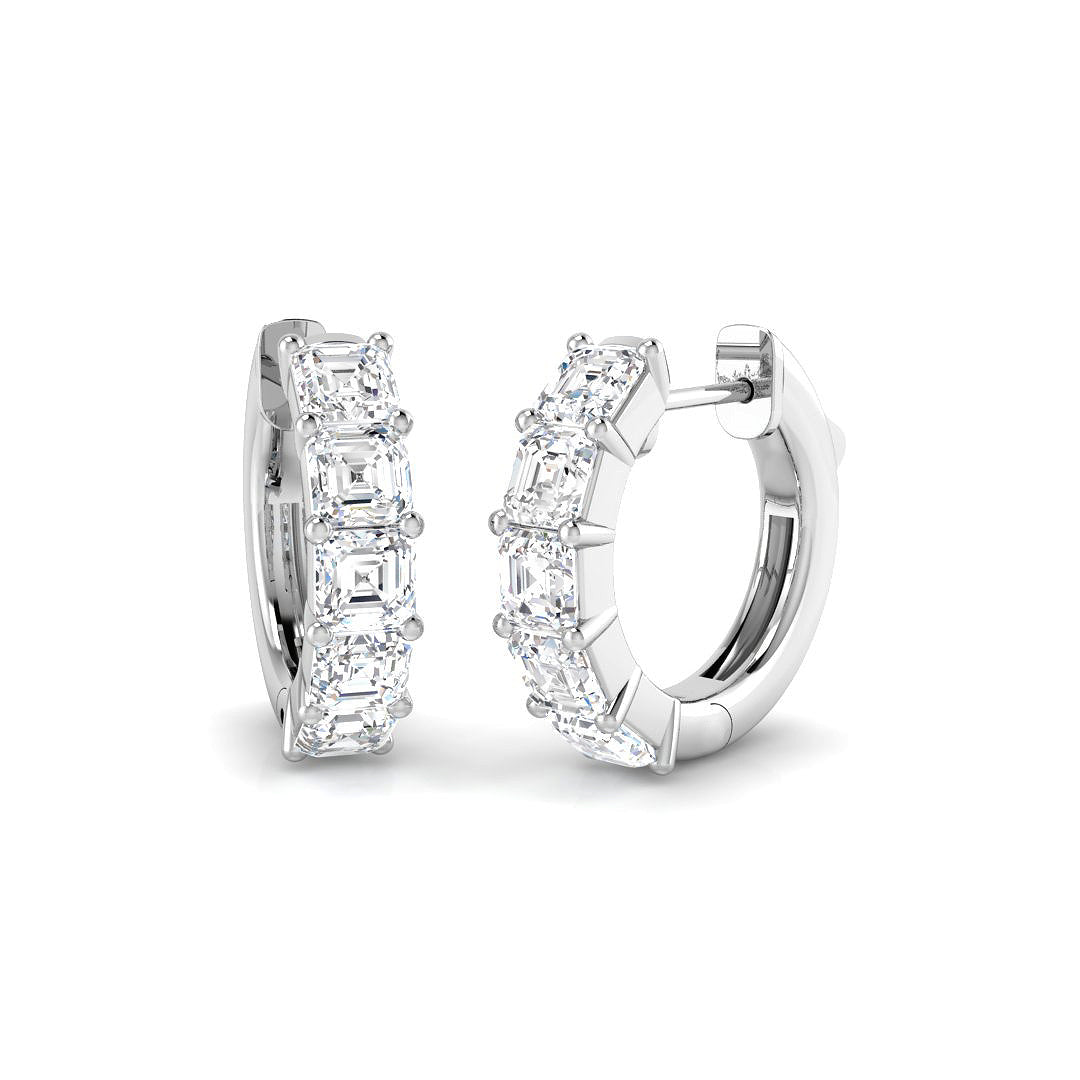 Hoops Diamond Ring 1.84ct – SE7720 – 18k White Gold