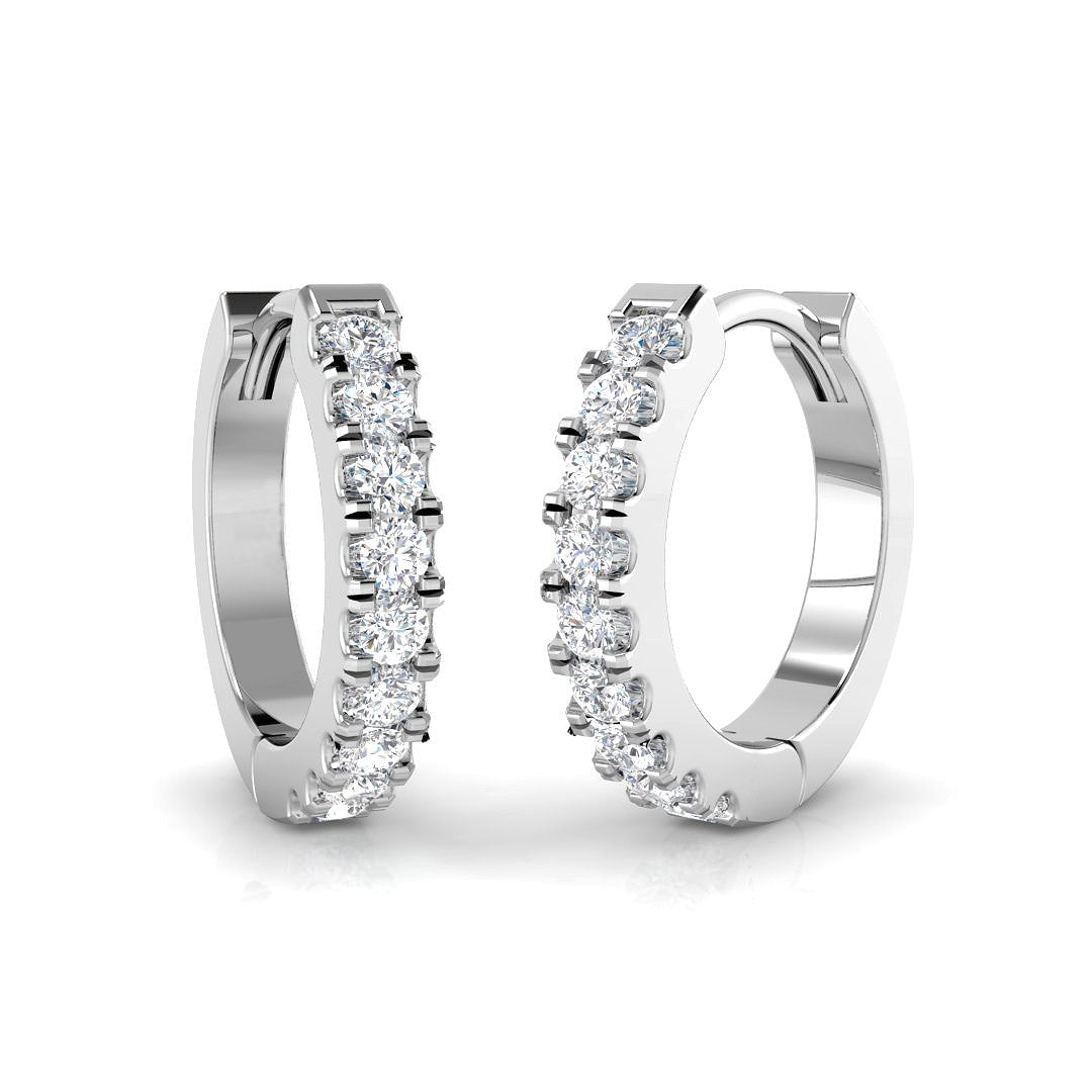 Hoops Diamond Ring 0.39ct – SE6374 – 18k White Gold