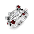 Bubble Diamond Ring 1.1ct – SR839~RY – 18k White Gold