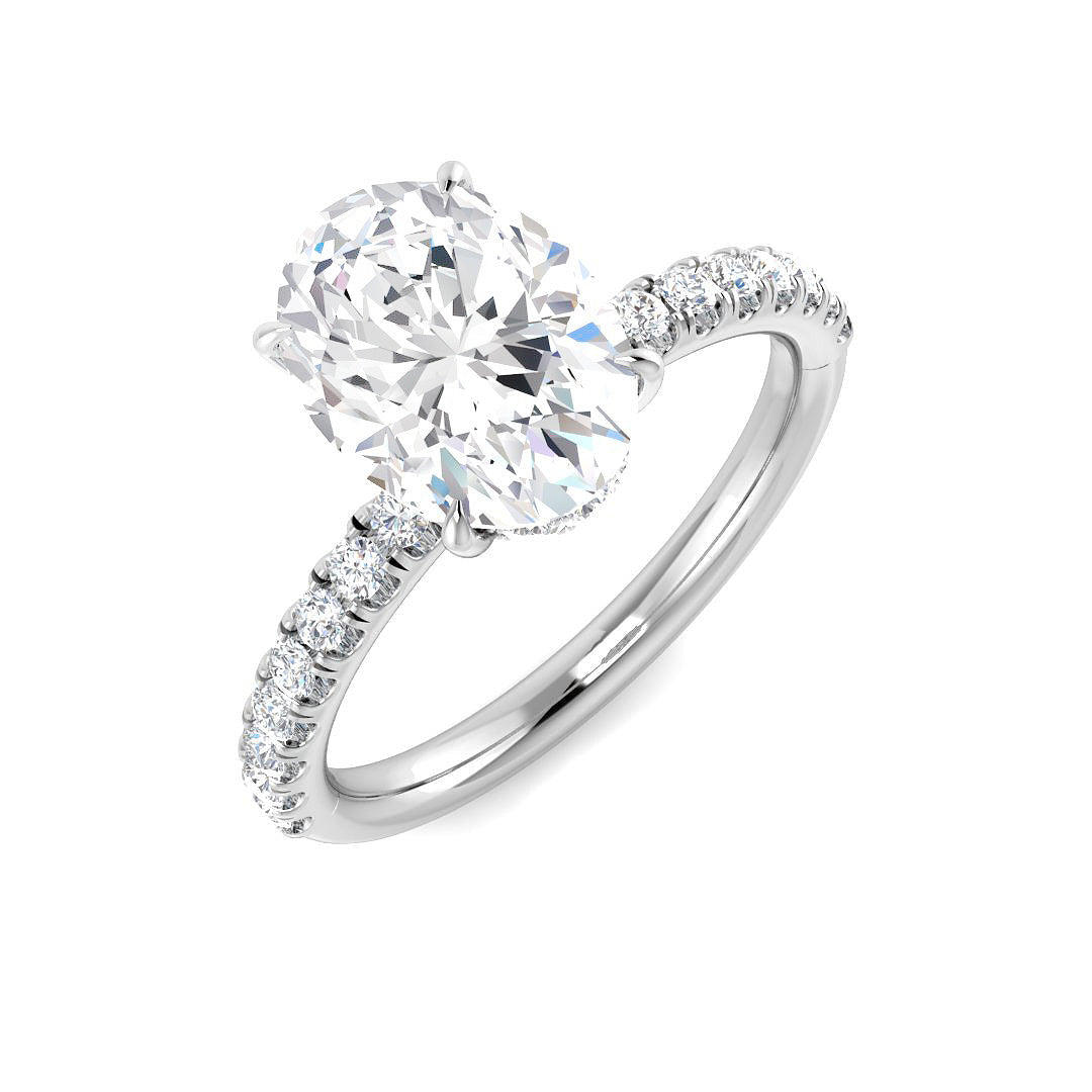 Engagement Lab-Grown Diamond Ring 2.41ct–2.49ct – SR5696 – 18k White Gold
