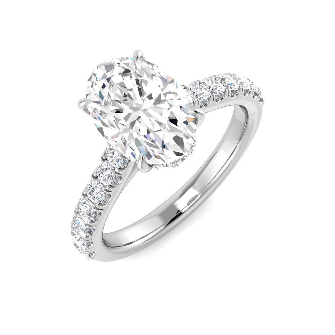 Engagement Lab-Grown Diamond Ring 2.59ct – SR5615 – 18k White Gold