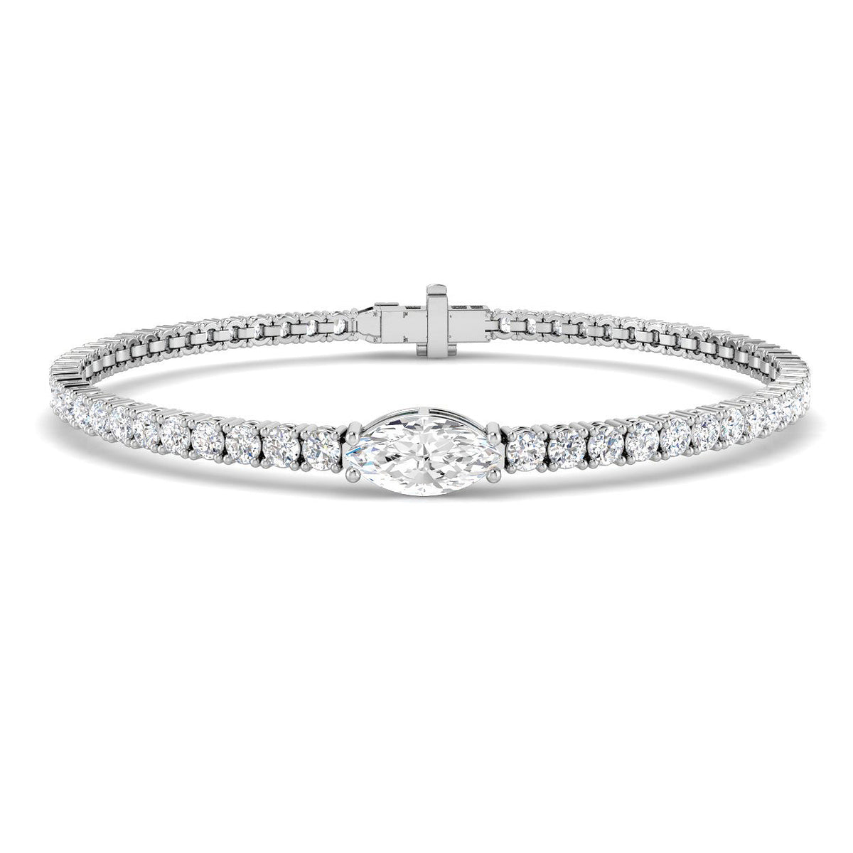 Tennis Lab-Grown Diamond Ring 4.26ct–4.82ct – SB2893 – 18k White Gold