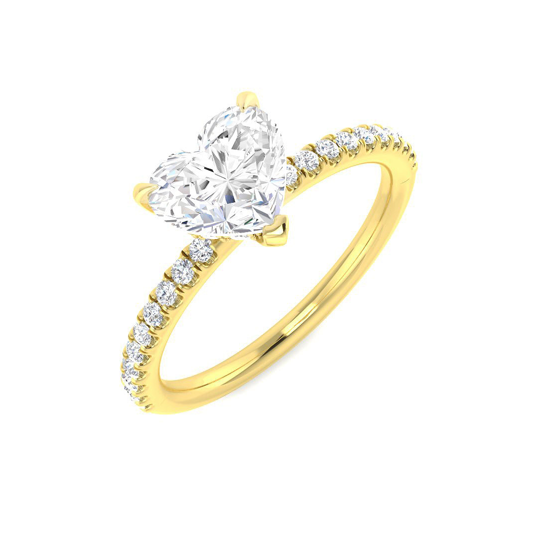 Engagement Lab-Grown Diamond Ring 1.27ct–1.3ct – SR6091 – 18k Yellow Gold
