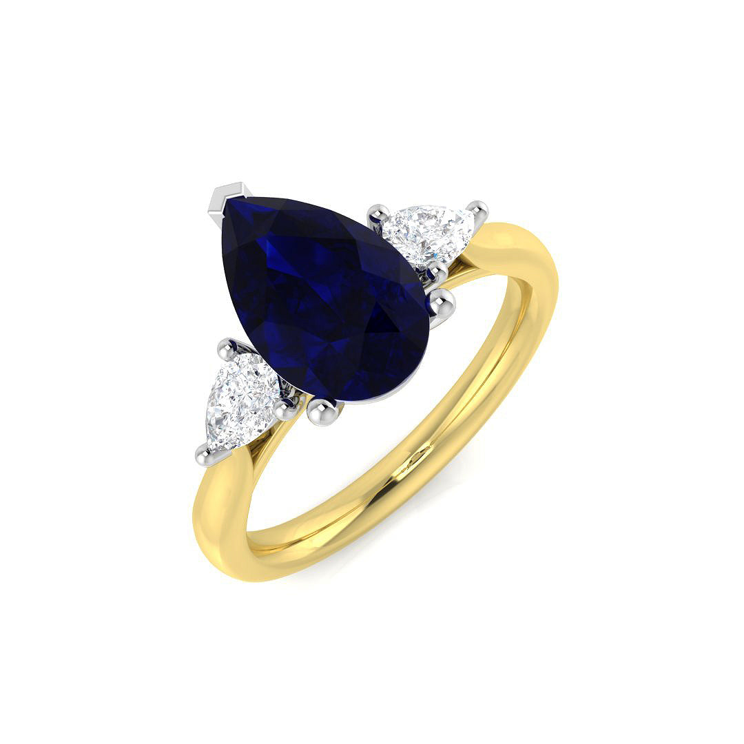 Three Stone Diamond Ring 2.79ct – SR447~BS – 18k Yellow Gold