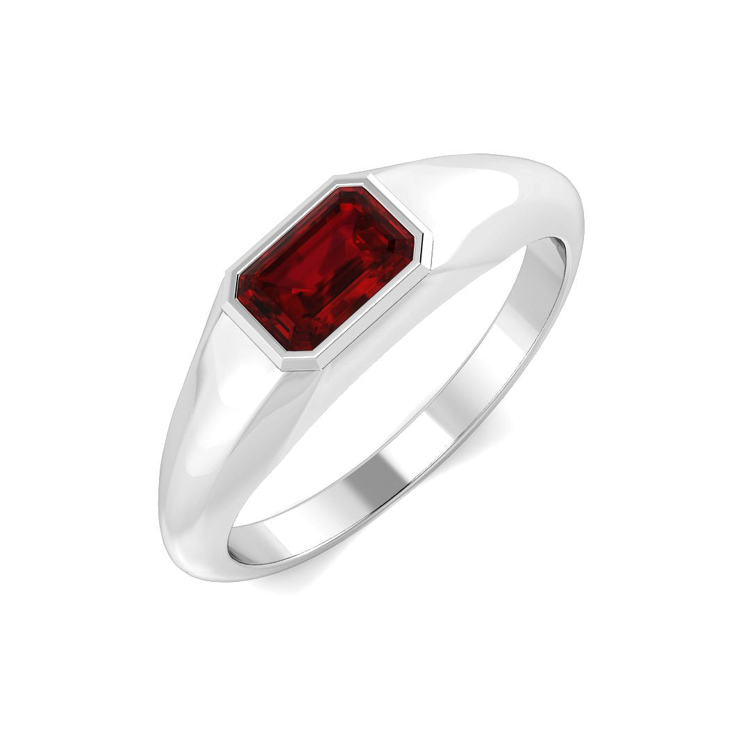 Ruby Diamond Ring 0.58ct – SR7340~RY – 18k White Gold