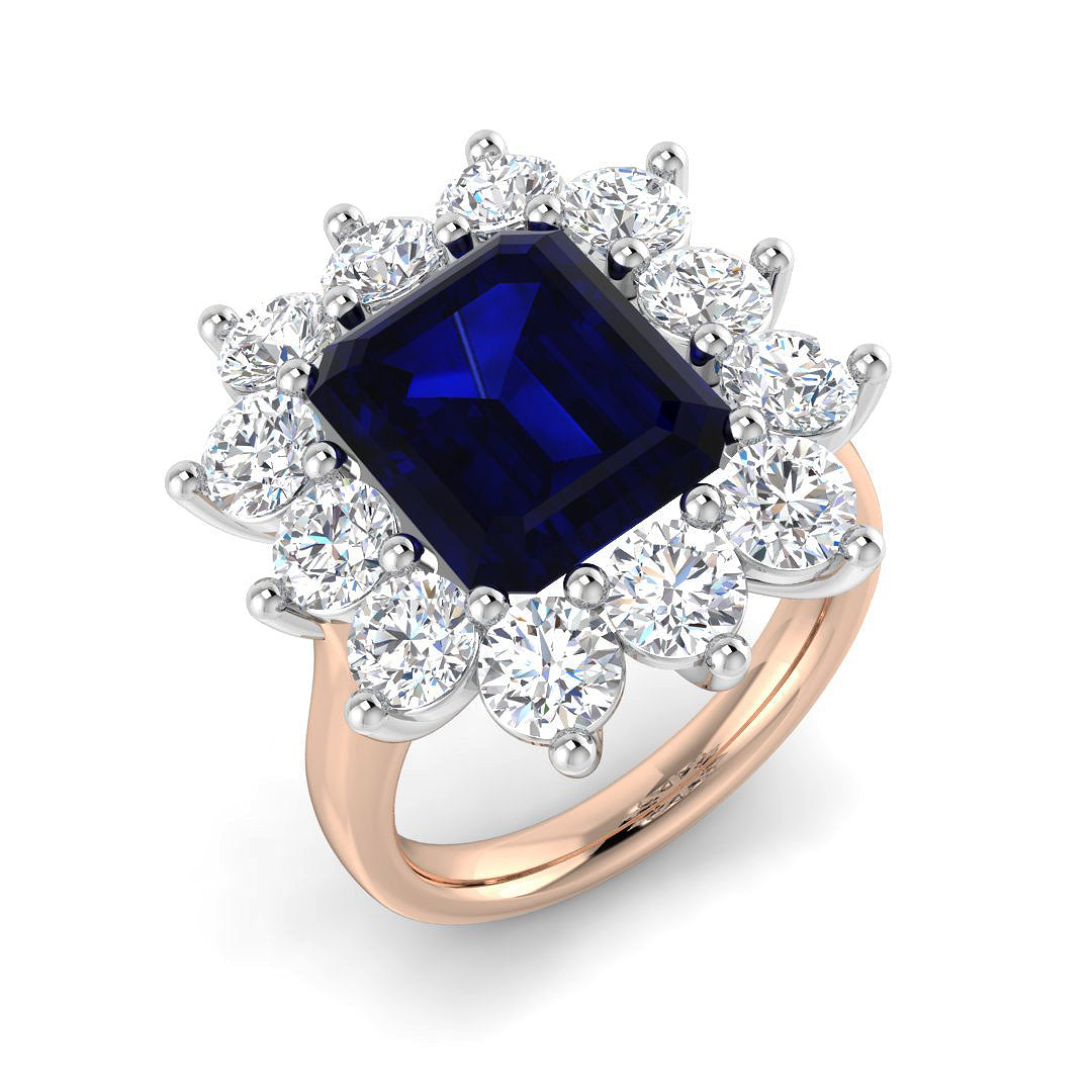 Cluster Diamond Ring 3.74ct–9.23ct – SL9774~BS – 18k Rose Gold