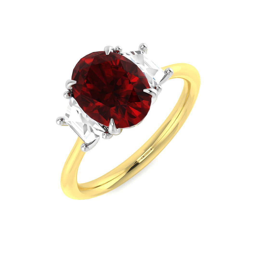 Three Stone Diamond Ring 2.55ct – SR3114~RY – 18k Yellow Gold