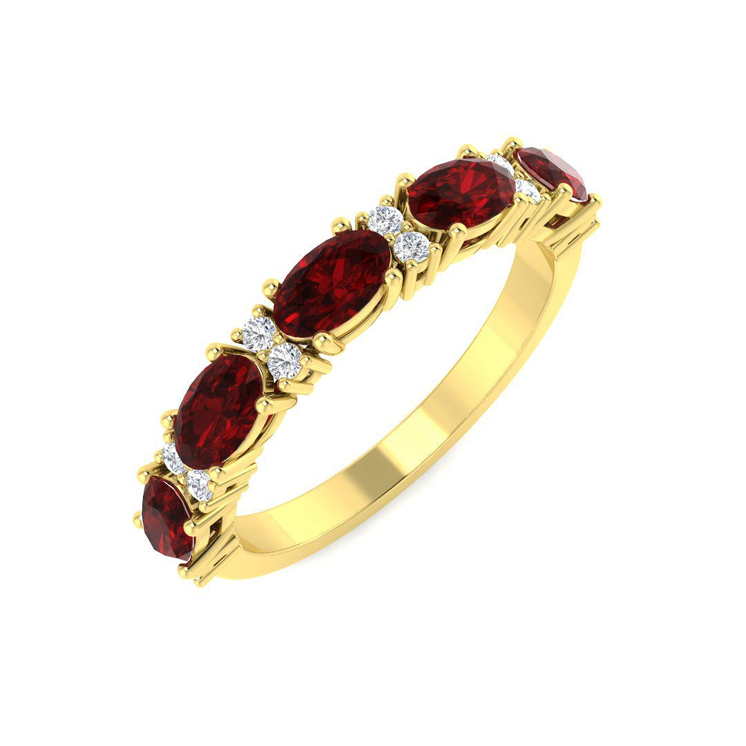 Ruby Diamond Ring 1.72ct – SR7870~RY – 18k Yellow Gold