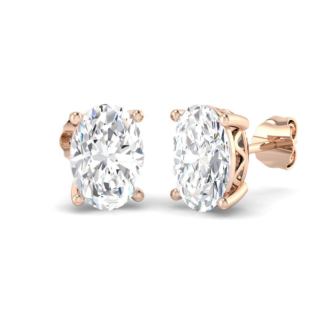 Solitaire Lab-Grown Diamond Ring 3.02ct–3.04ct – SE7197 – 18k Rose Gold