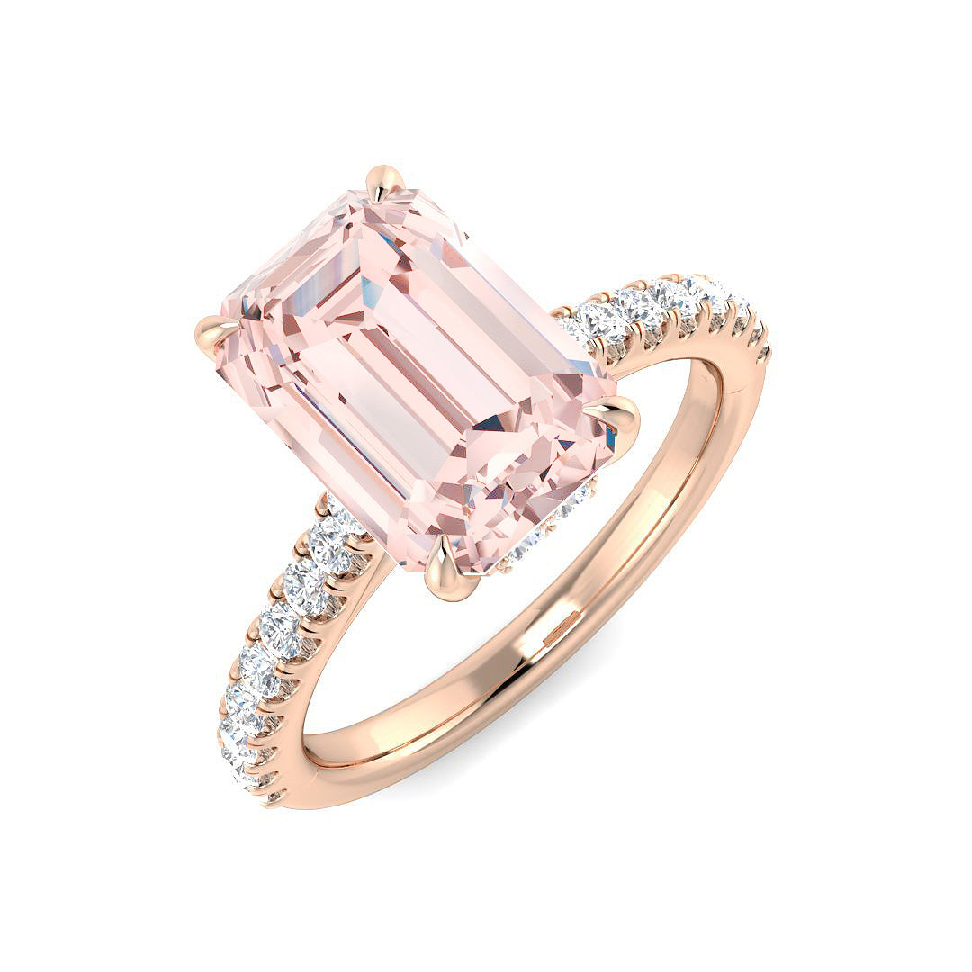 Engagement Lab-Grown Diamond Ring 4.05ct – SR7381~LGPINK – 18k Rose Gold