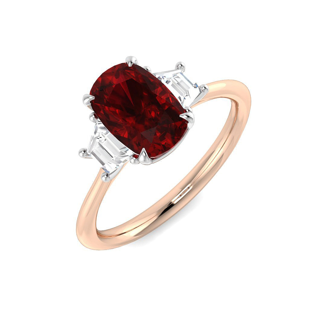 Three Stone Diamond Ring 1.86ct – SR3109~RY – 18k Rose Gold