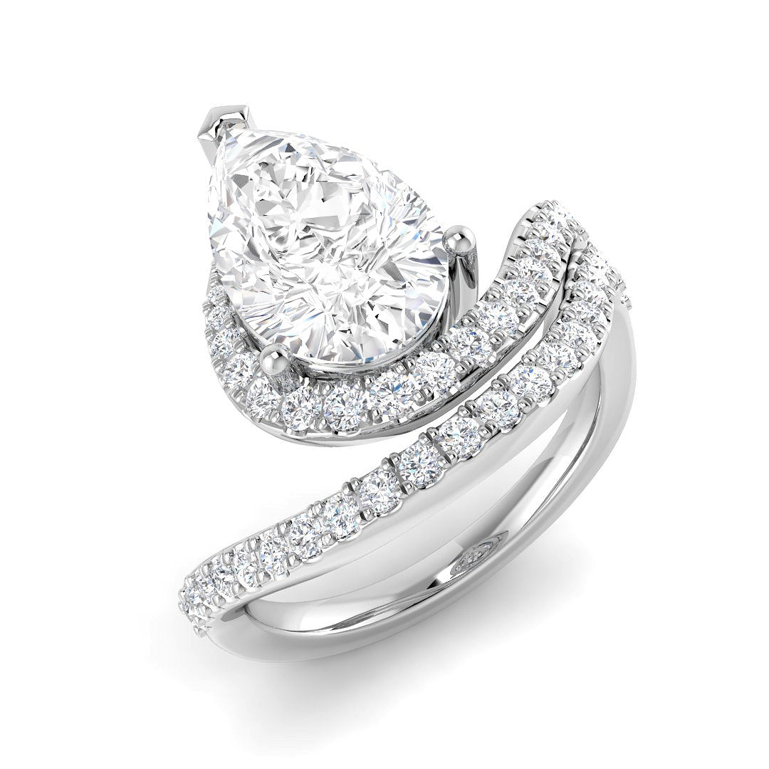 Fancy Lab-Grown Diamond Ring 3.09ct – SR5088 – 18k White Gold
