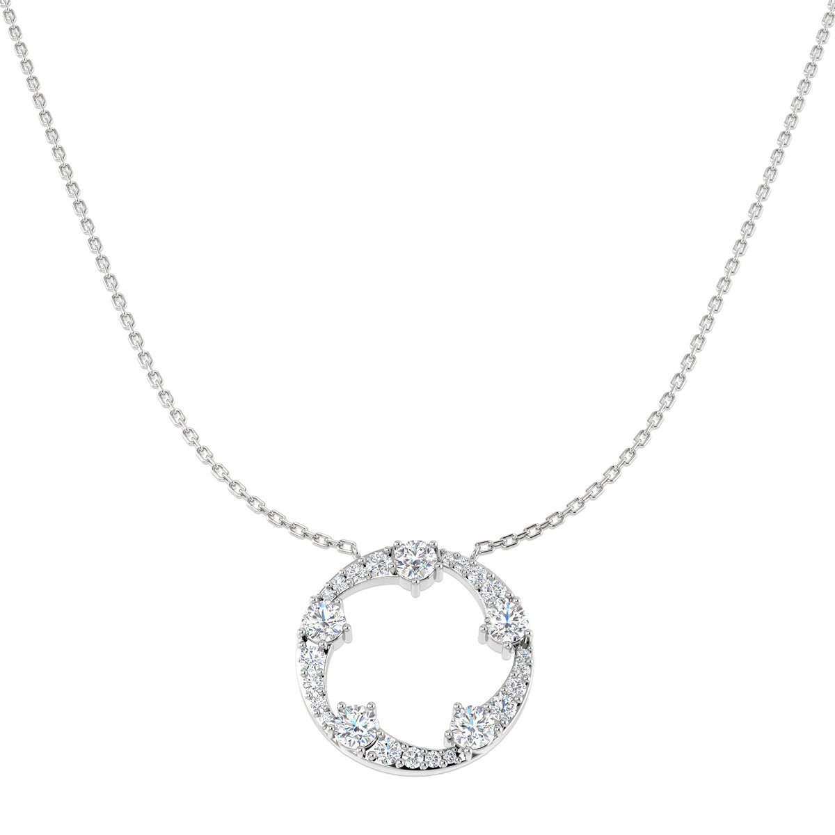 Circle of Life Diamond Ring 1.15ct – SN2399 – 18k White Gold
