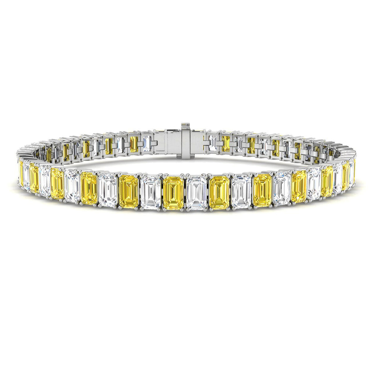 Tennis Lab-Grown Diamond Ring 17.31ct–28.13ct – SB3023~LGYD – 18k White Gold
