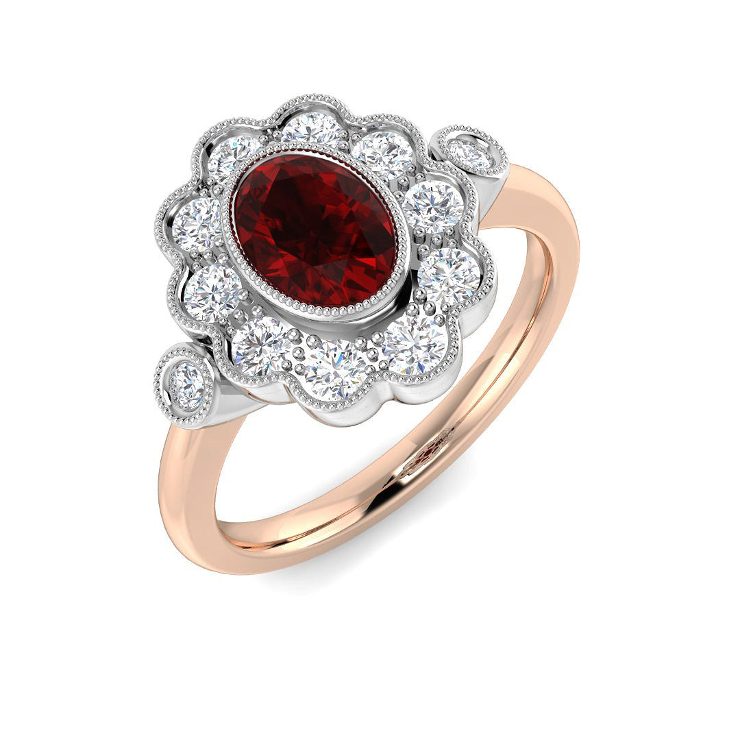 Vintage Diamond Ring 1.32ct – SR3620~RY – 18k Rose Gold