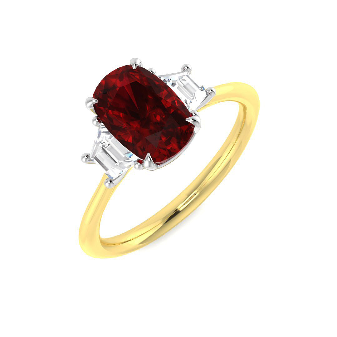 Three Stone Diamond Ring 1.86ct – SR3109~RY – 18k Yellow Gold