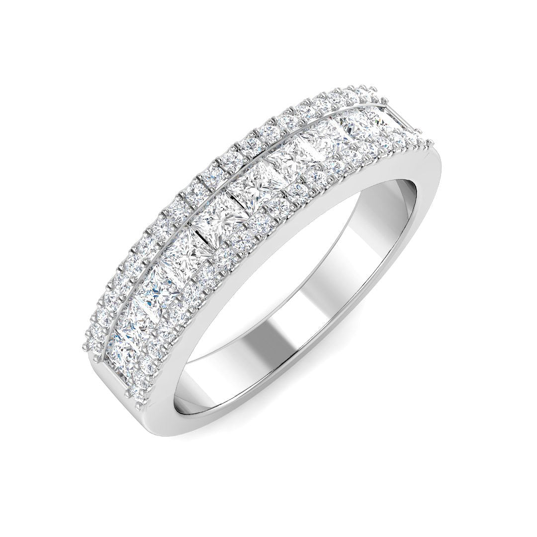 Half Eternity Diamond Ring 1.0ct – XYR10996P – 18k White Gold