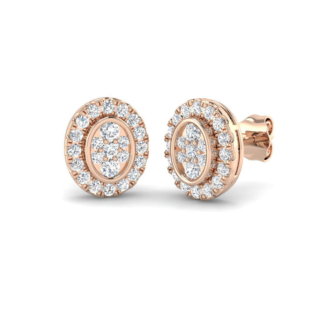 Cluster Diamond Ring 0.3ct–0.6ct – SE4525 – 18k Rose Gold