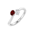 Ruby Diamond Ring 0.61ct – SR1910~RY – 18k White Gold