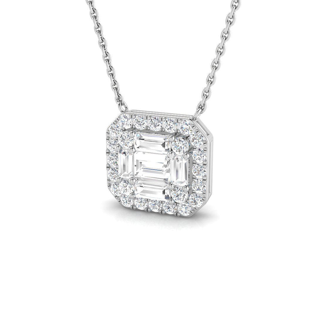 Baguette & Brilliant Diamond Ring 0.71ct – SP3783A – 18k White Gold