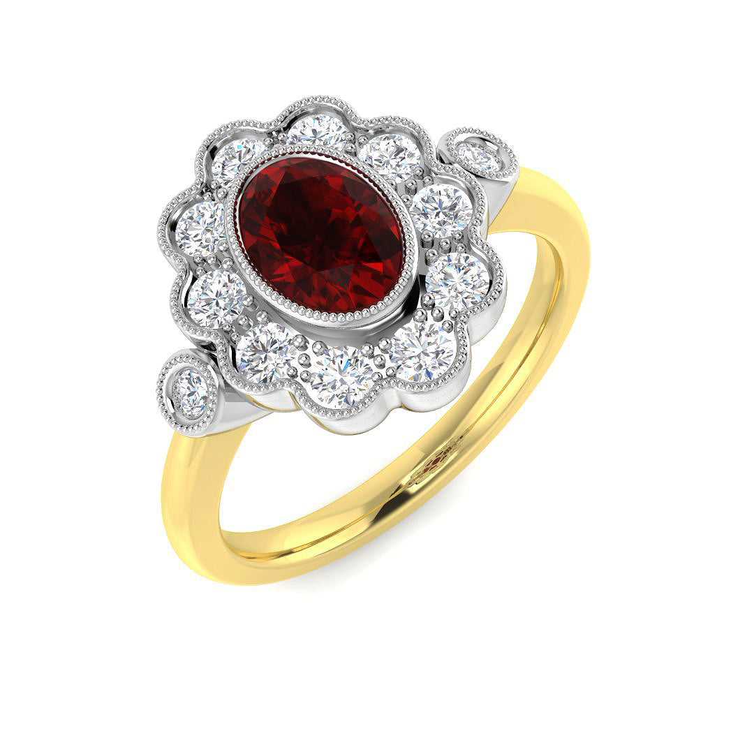 Vintage Diamond Ring 1.32ct – SR3620~RY – 18k Yellow Gold