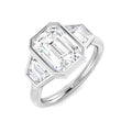 Three Stone Lab-Grown Diamond Ring 4.13ct – SR5505 – 18k White Gold