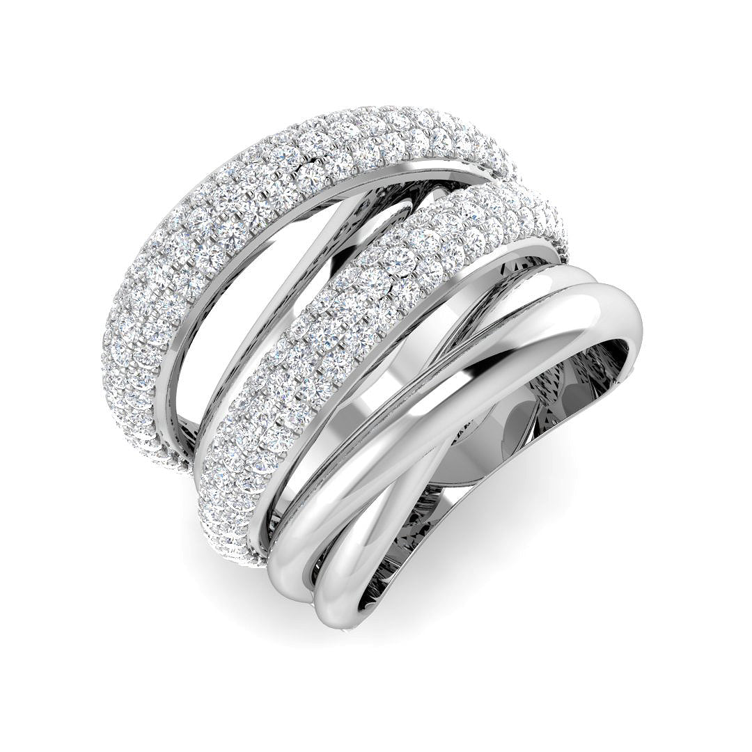 Fancy Diamond Ring 2.14ct – SR6755 – 18k White Gold