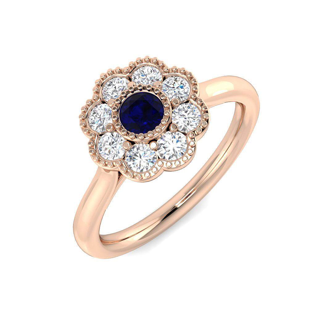 Vintage Diamond Ring 0.66ct – BJR0396~BS – 18k Rose Gold