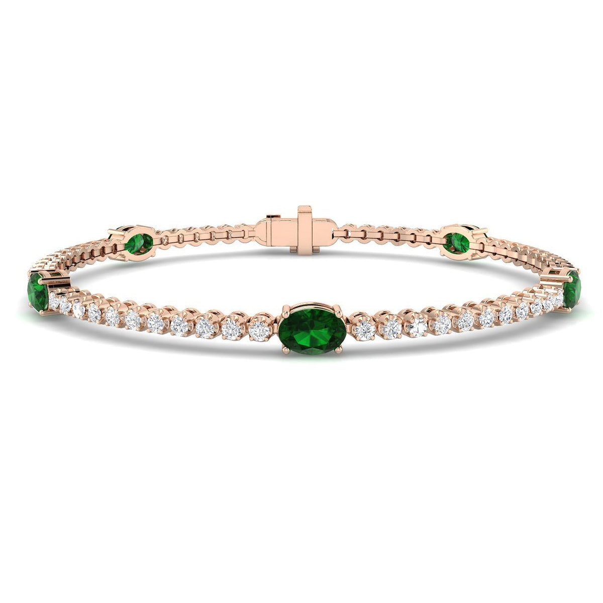 Emerald Diamond Ring 3.23ct – SB3089~EM – 18k Rose Gold