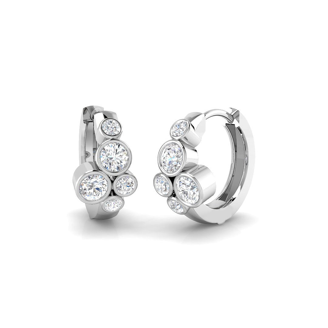 Hoops Diamond Ring 0.61ct – SE7761 – 18k White Gold