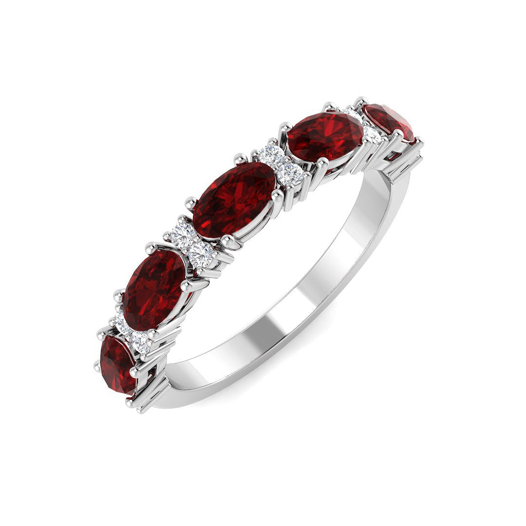 Ruby Diamond Ring 1.72ct – SR7870~RY – 18k White Gold