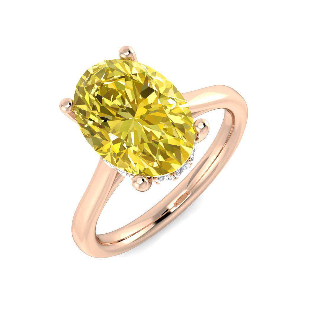 Engagement Lab-Grown Diamond Ring 2.24ct–4.2ct – SR7646~LGYD – 18k Rose Gold