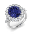 Vintage Diamond Ring 7.2ct – SR7666~TZ – 18k White Gold