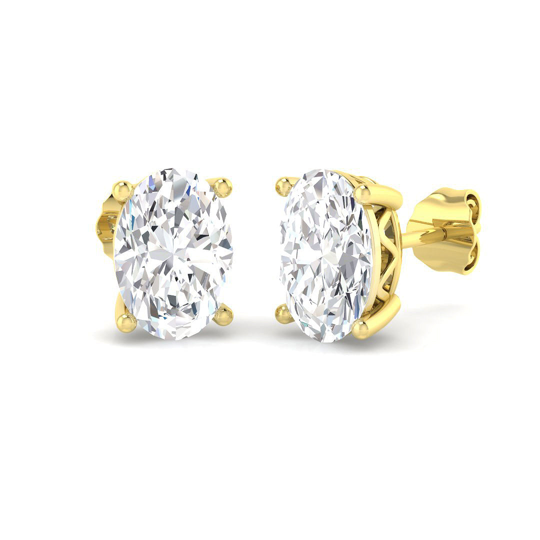 Solitaire Lab-Grown Diamond Ring 3.02ct–3.04ct – SE7197 – 18k Yellow Gold