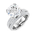 Engagement Lab-Grown Diamond Ring 5.22ct–8.55ct – SR5899 – 18k White Gold