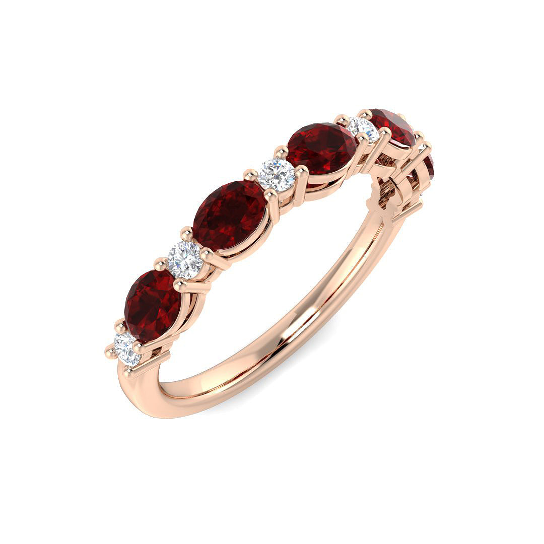 Ruby Diamond Ring 1.27ct – SR7970~RY – 18k Rose Gold