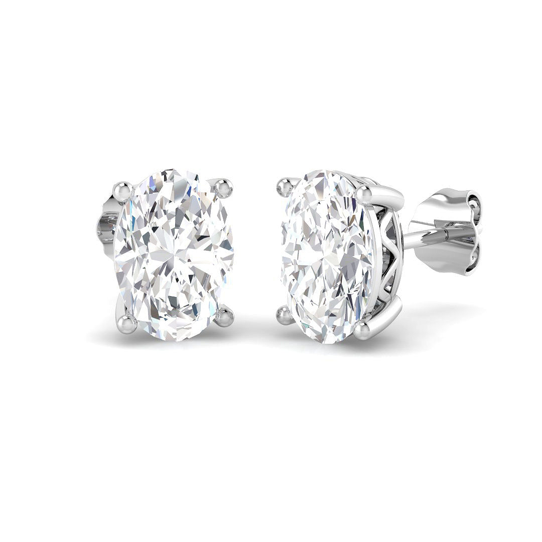 Solitaire Lab-Grown Diamond Ring 3.02ct–3.04ct – SE7197 – 18k White Gold