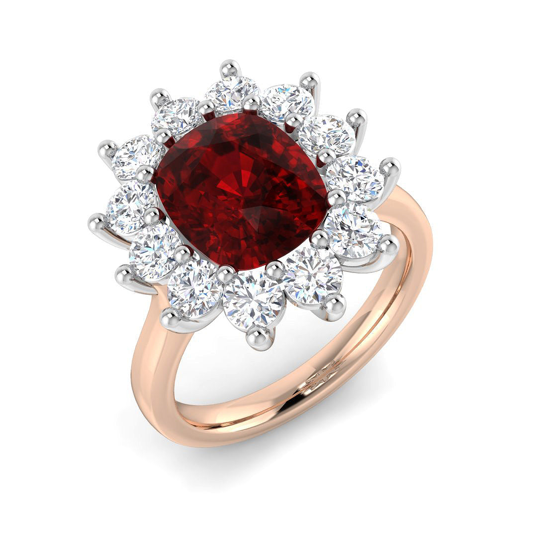 Cluster Diamond Ring 3.85ct–7.12ct – SL9378~RY – 18k Rose Gold