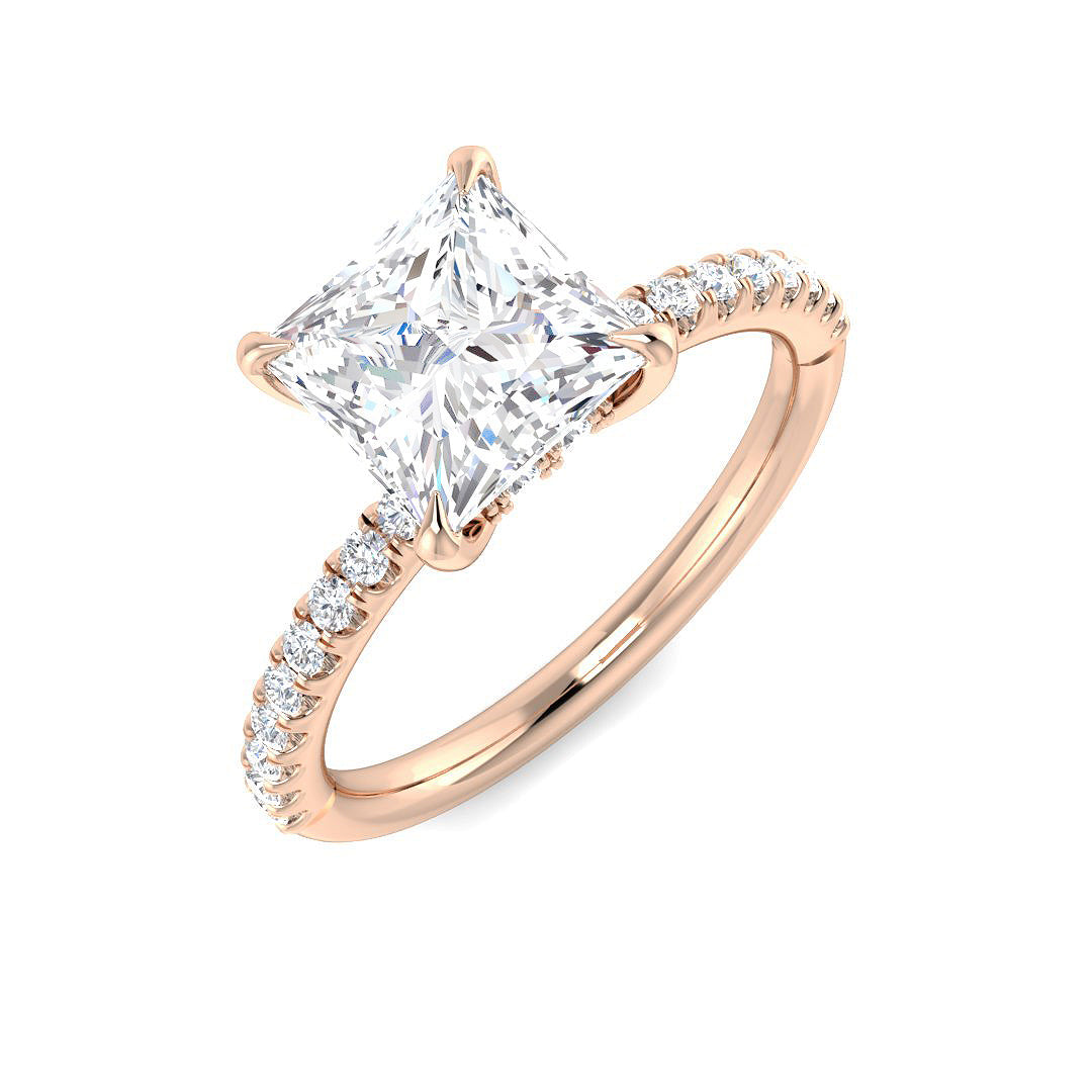 Engagement Lab-Grown Diamond Ring 1.26ct–5.49ct – SR5803 – 18k Rose Gold