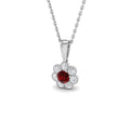 Ruby Diamond Ring 0.42ct – SP7146~RY – 18k White Gold
