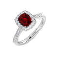 Ruby Diamond Ring 1.05ct–6.36ct – SR490~RY – 18k White Gold