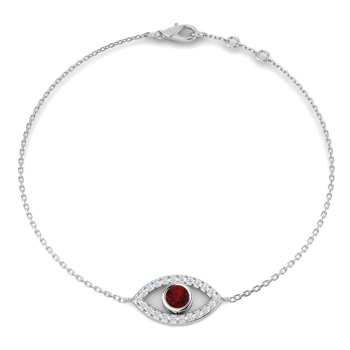 Ruby Diamond Ring 0.52ct – SB3012~RY – 18k White Gold