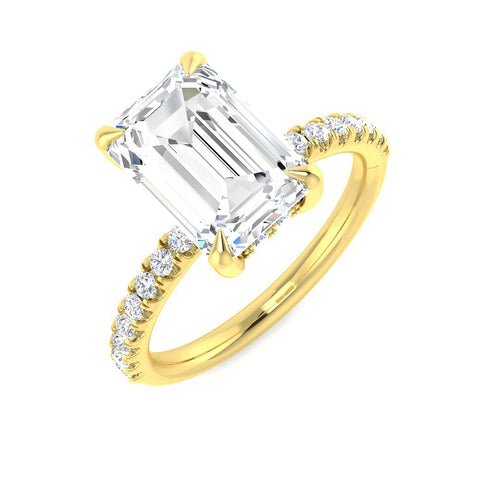 Engagement Lab-Grown Diamond Ring 3.38ct–3.41ct – SR5908 – 18k Yellow Gold