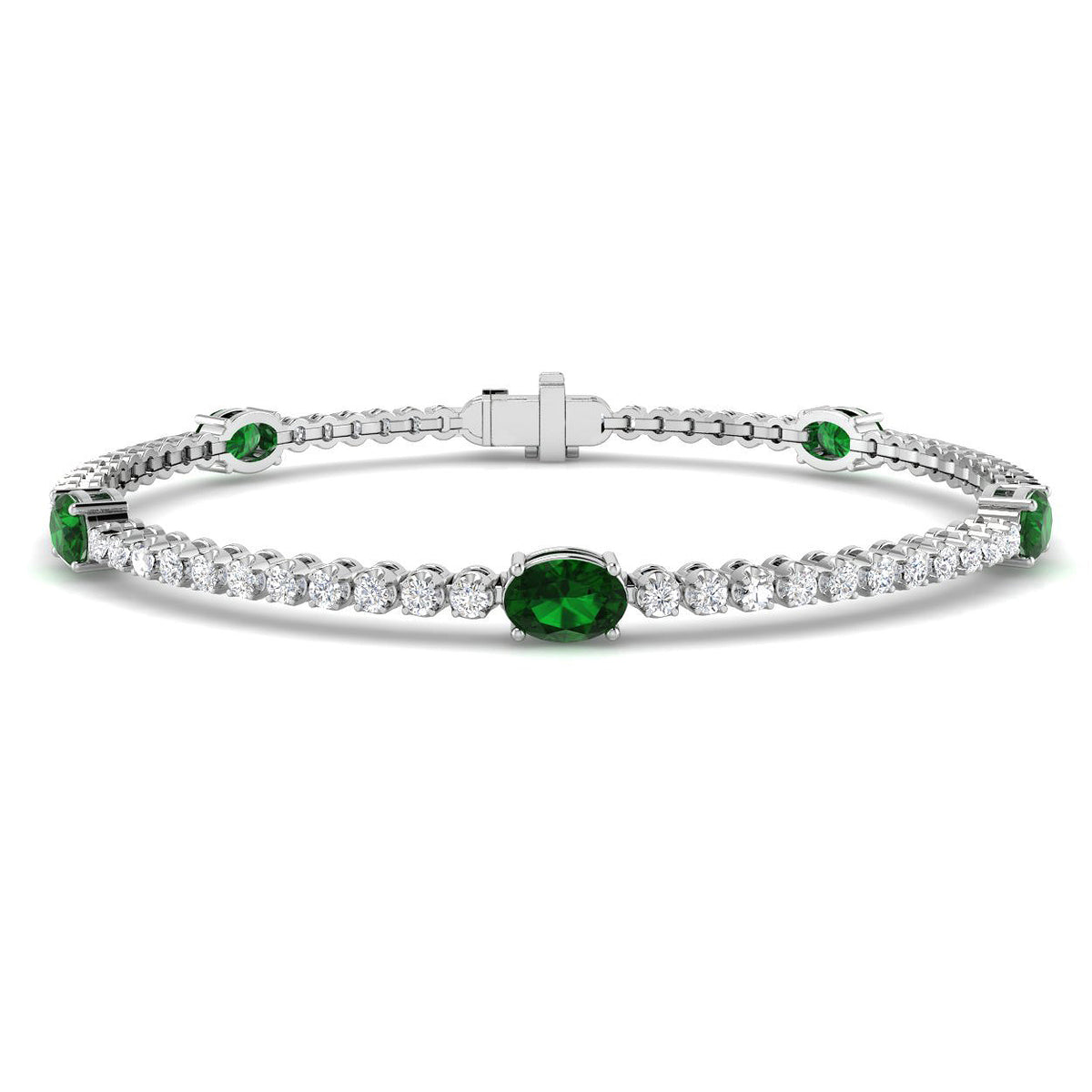 Emerald Diamond Ring 3.23ct – SB3089~EM – 18k White Gold