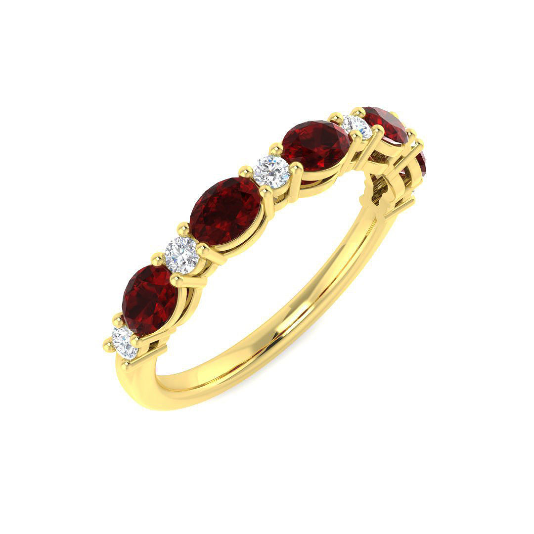 Ruby Diamond Ring 1.27ct – SR7970~RY – 18k Yellow Gold