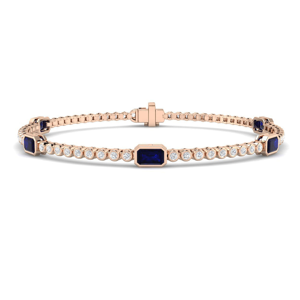 Blue Sapphire Diamond Ring 2.42ct – SB3072~BS – 18k Rose Gold