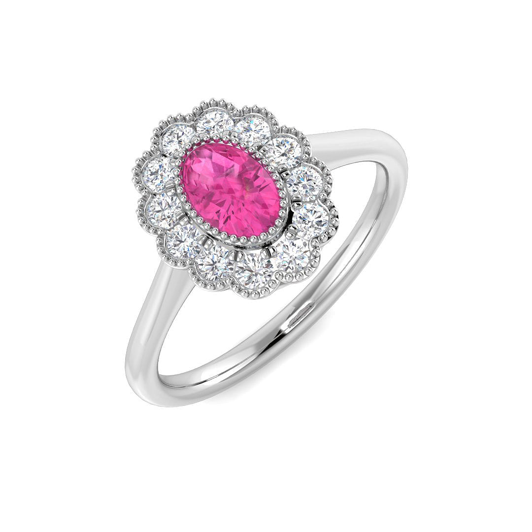 Vintage Diamond Ring 1.05ct – SR7486~PS – 18k White Gold